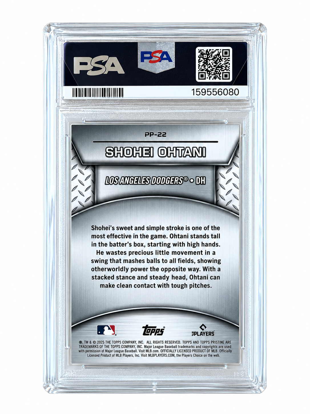 2025 Topps Pristine Shohei Ohtani Plated and Polished PSA 10