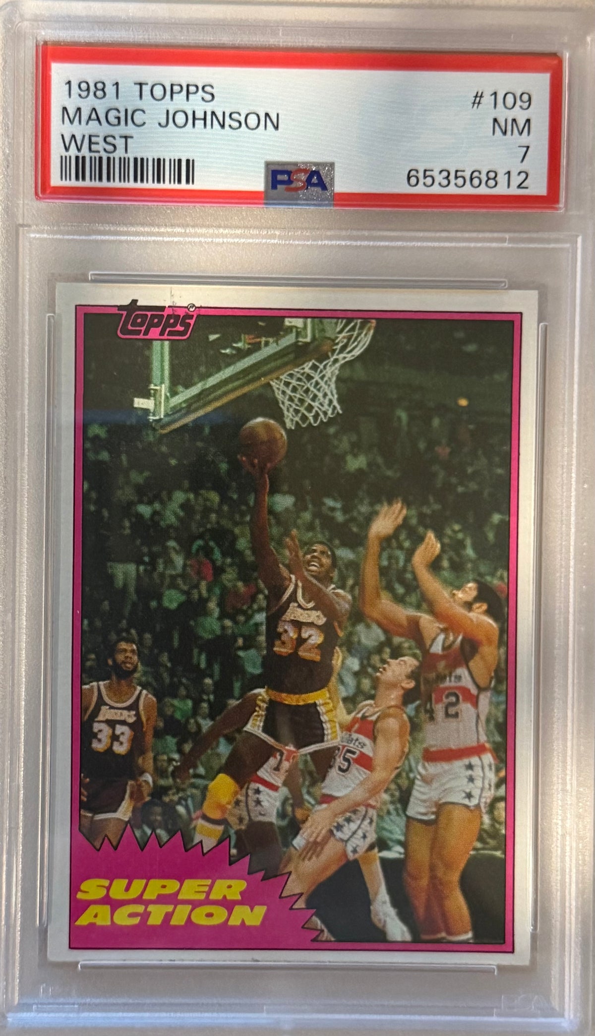 1981 Topps Magic Johnson West PSA 7