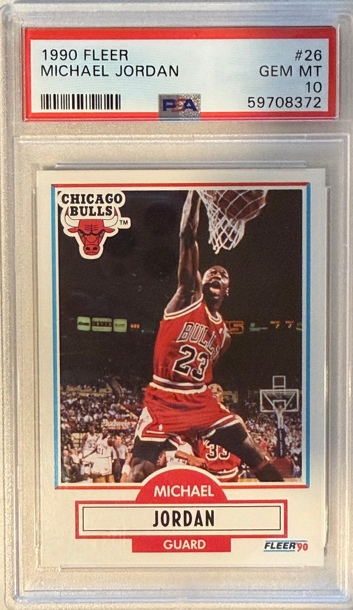 1990 Fleer Michael Jordan Grade #26 GEM MT 10