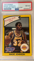1990 Kenner Magic Johnson Starting Lineup-Yellow PSA 8