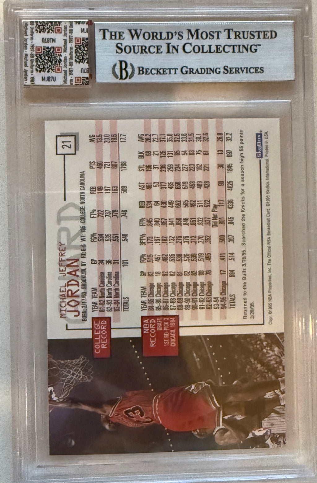 1995-96 Hoops #21 Michael Jordan MINT 9