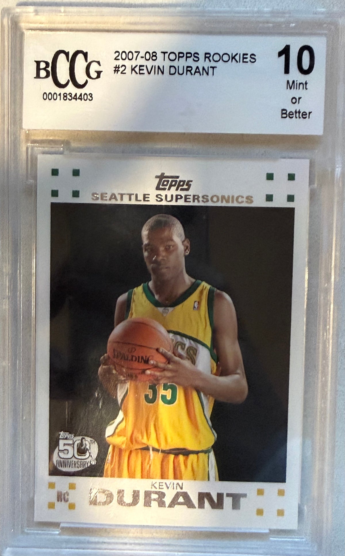 2007-08 Topps Rookies #2 Kevin Durant MINT 10