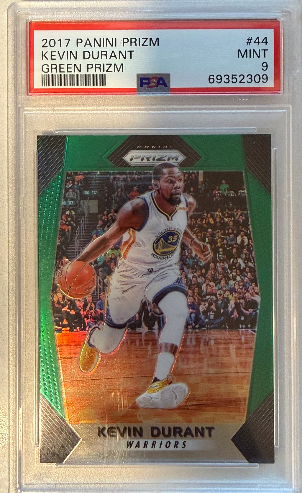 2017  Panini Prizm Kevin Durant Green Prizm PSA 9