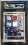 2019 Panini Absolute #201 A.J. Brown  Rk.Prem.Mat.Auto. Quad Spectrum 11/25 SGC 10