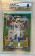 2020 Panini Prizm Prizms Green #325 Justin Herbert MINT 9