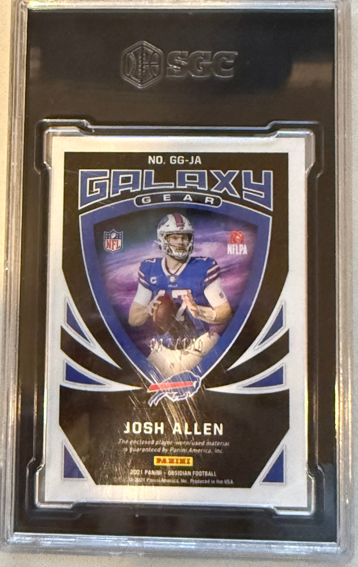 2021 Panini Obsidian GG-JA Josh Allen Galaxy Gear 87/100 SGC 9.5