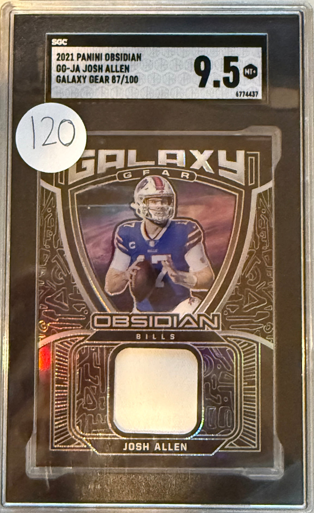 2021 Panini Obsidian GG-JA Josh Allen Galaxy Gear 87/100 SGC 9.5