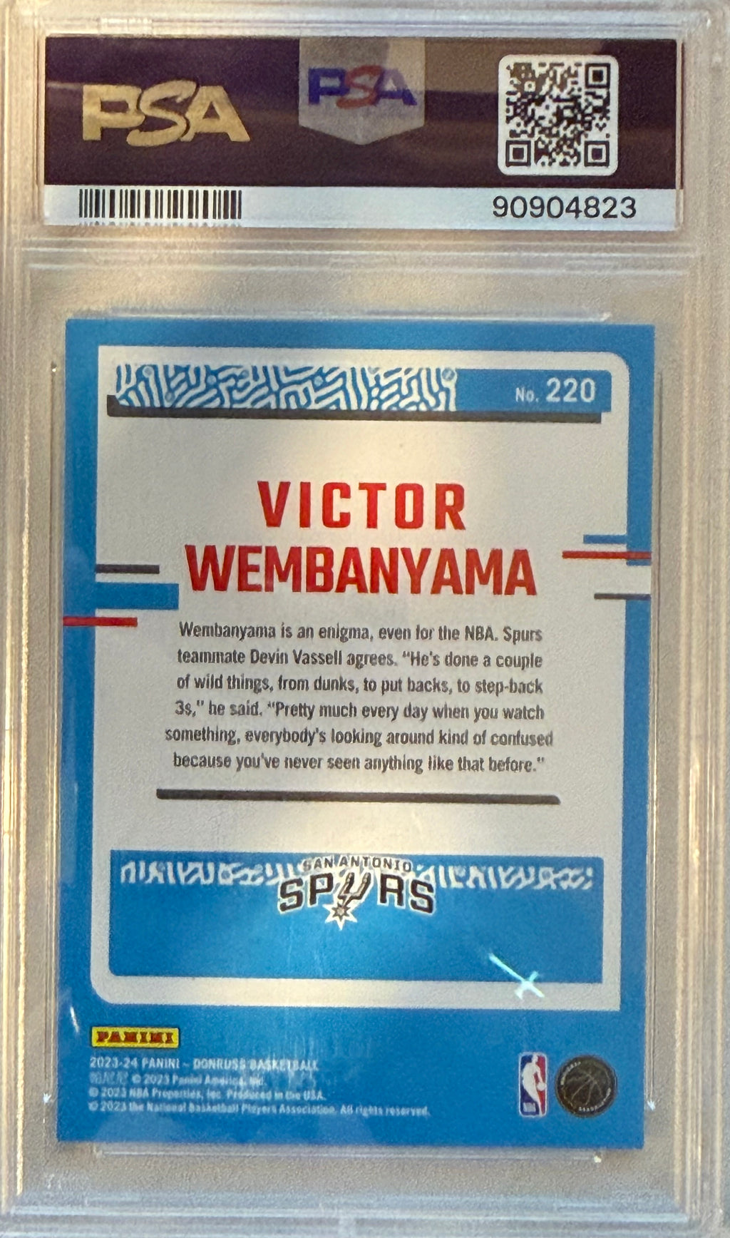 2023 Donruss Victor Wembany Ama PSA 9