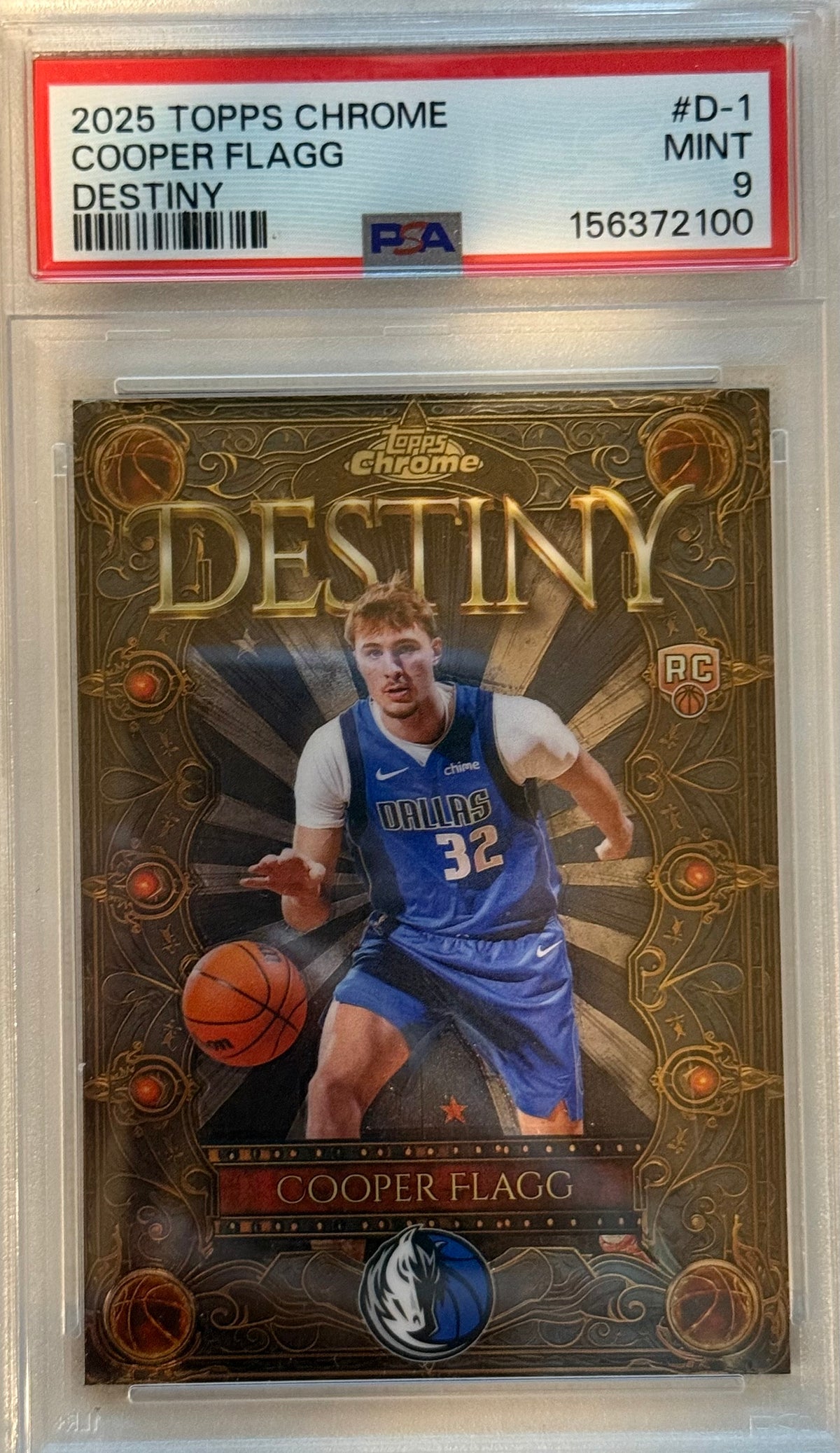 2025 Topps Chrome Cooper Flagg Destiny  PSA 9