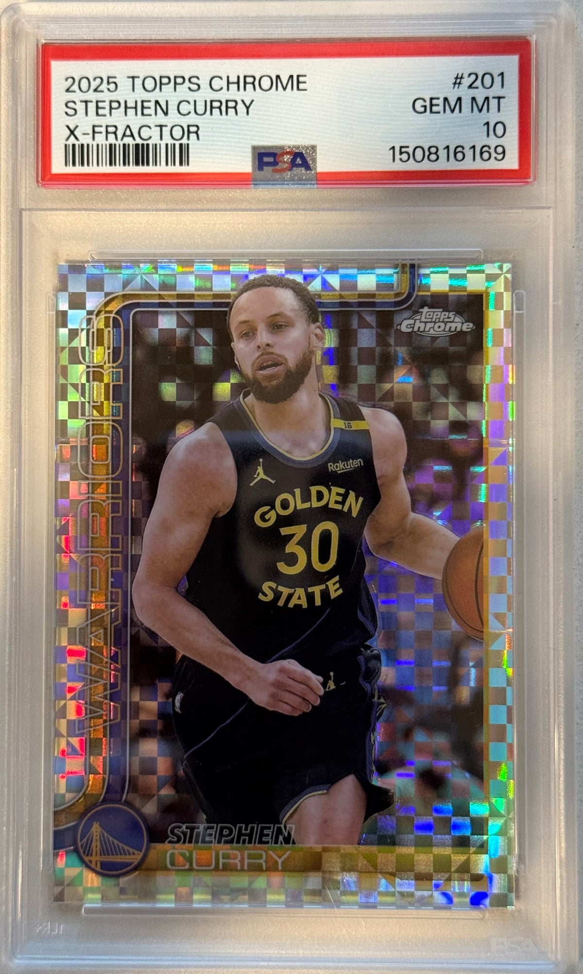 2025 Topps Chrome Stephen Curry X-Factor PSA 10