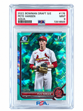 2022 Bowman Draft S/E Pete Hansen Aqua /20 PSA 9