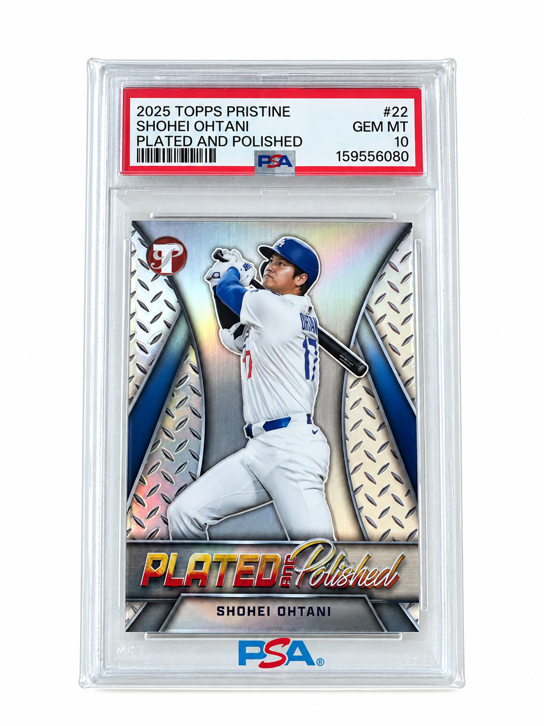 2025 Topps Pristine Shohei Ohtani Plated and Polished PSA 10
