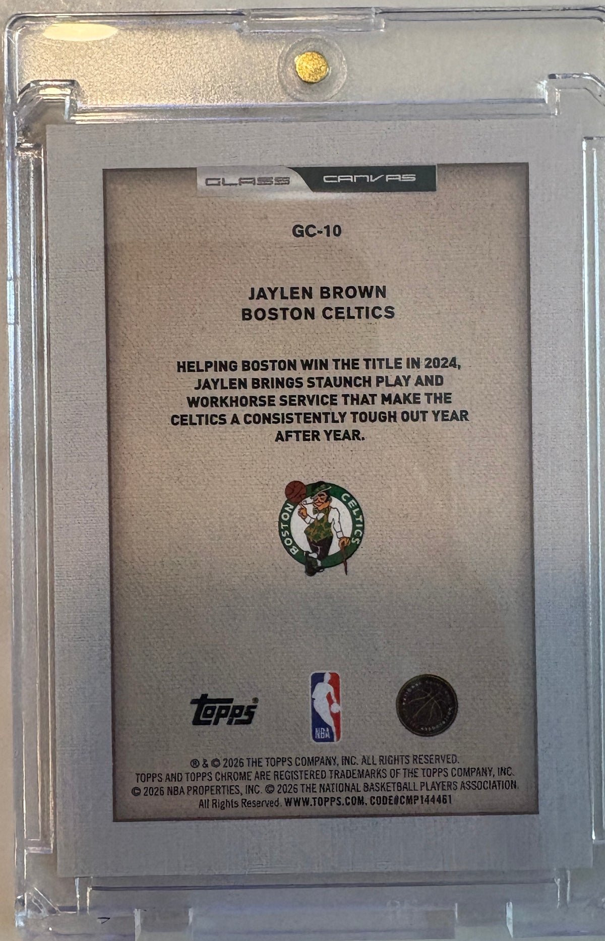 2026 Jalen Brown Glass Canvas Case Hit