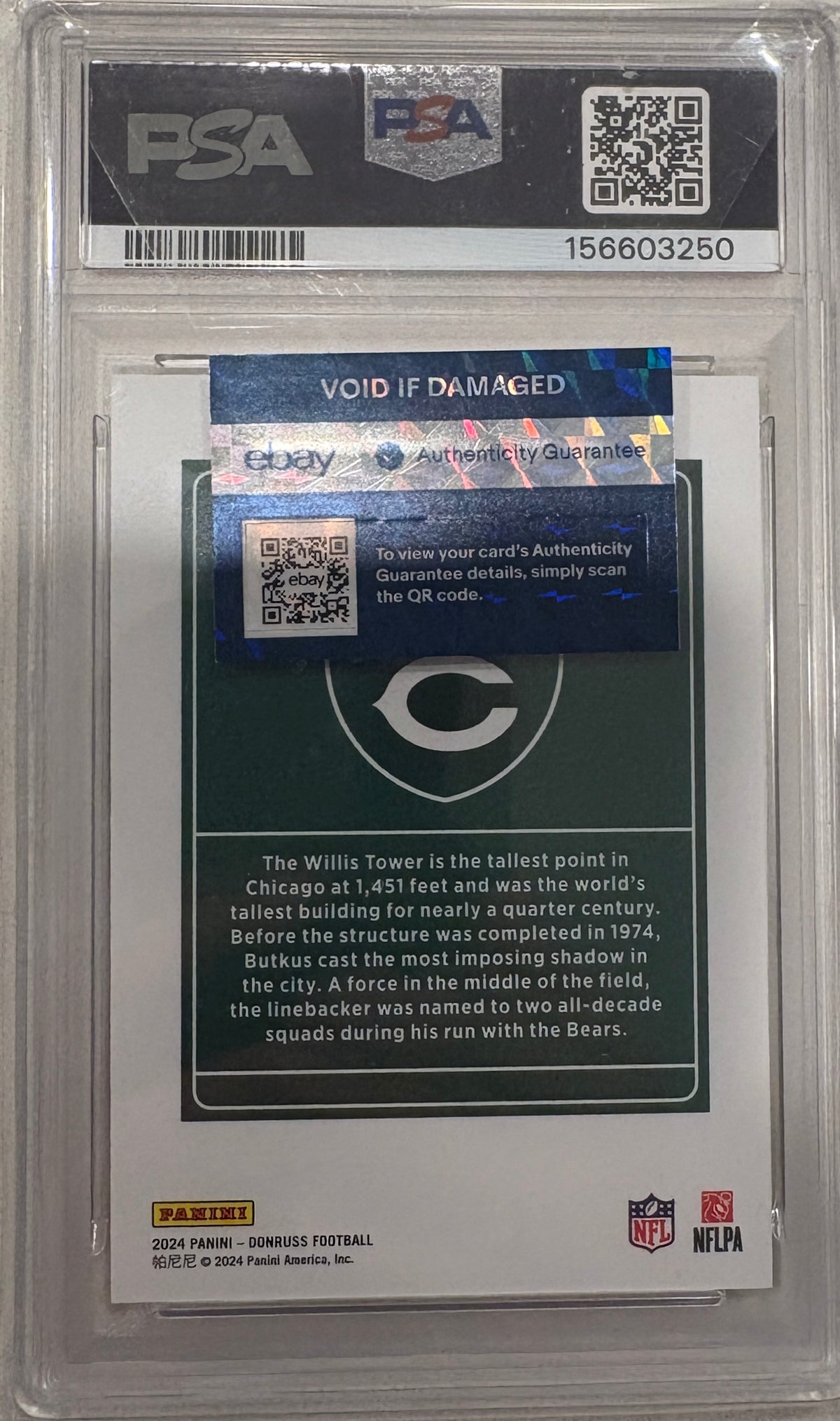2024 Donruss Dick Butkus Downtown PSA 9