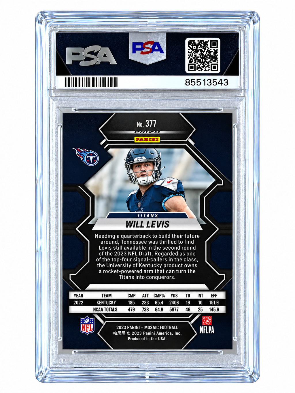 2023 Mosaic Will Levis Red PSA 9